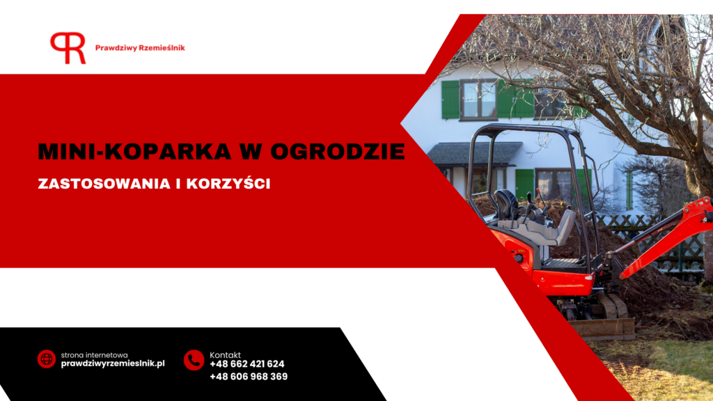 mini koparka w ogrodzie